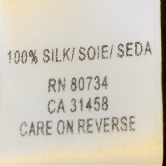 BCBGMaxAzria Silk Cross Lace Long Sleeve Shirt | M - Picture 6 of 6